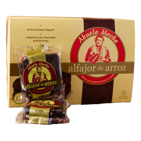 ABUELA MECHA - ALFAJOR ARROZ CHOCOLATE NEGRO X12 U X23 G