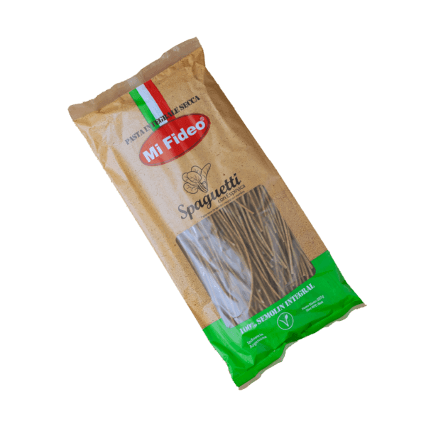 MI FIDEO - SPAGUETTI SEMOLIN INTEGRAL ESPINACA X227 G