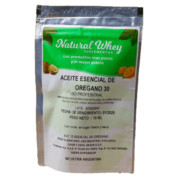 NATURAL WHEY - ACEITE OREGANO ESENCIAL 30 % CARVACROL X10 ML