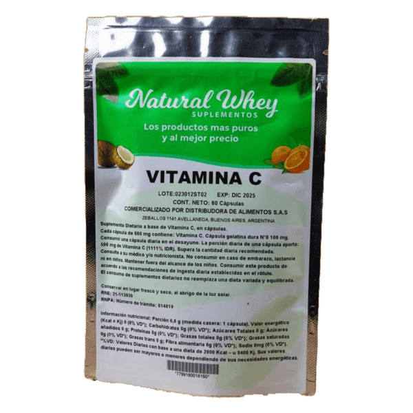 NATURAL WHEY - CAPSULA VITAMINA C PURA X60 U