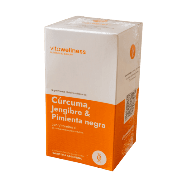 VITAWELLNESS - COMPRIMIDO CURCUMA JENGIBRE PIMIENTA NEGRA X30 U