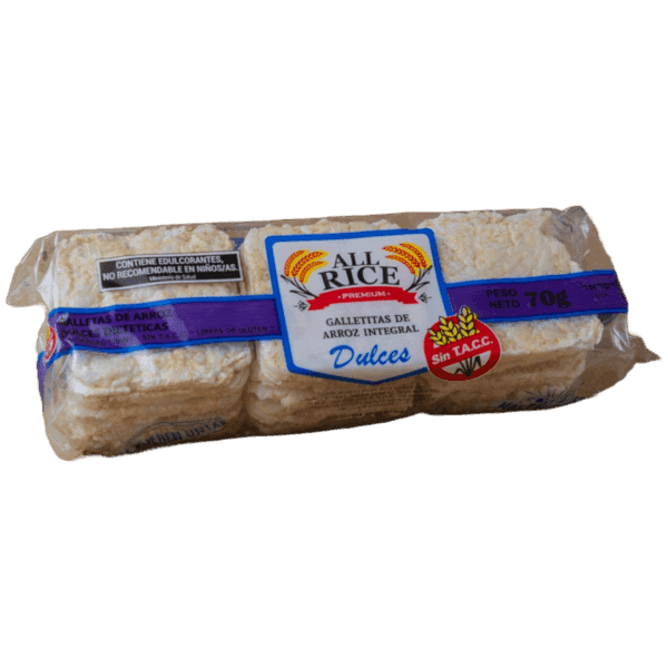 ALL RICE - GALLETA ARROZ DULCE X12 U X70 G