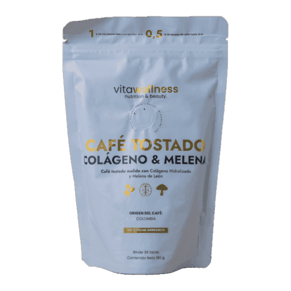 VITAWELLNESS - CAFE TOSTADO COLAGENO MELENA LEON X180 G