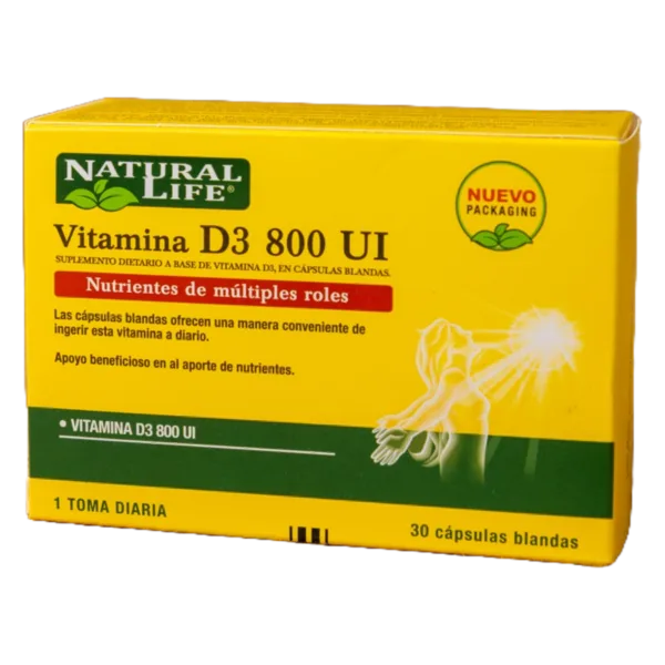 NATURAL LIFE - CAPSULA VITAMINA D3-800 UI X30 U